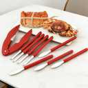 Crab Crackers Tools Set, Multifunctional Crab Leg Crackers, Lobster Crackers, Seafood Crackers and Picks Set