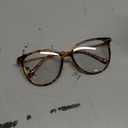 Gaoye Blue Light Blocking Glasses - Trending Round TR90 Frames, Metal Arms, UV400 Protection - Matching Soft Case, 1-tea Leopard/Transparent Lens