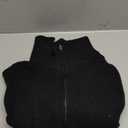 SUUKSESS Women Cashmere Oversized Quarter Zip Pullover Sweater Long Sleeve Collared Ribbed Knit Jumper Tops (X-Small, Black)