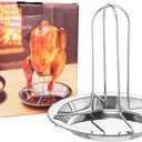 Vertical Chicken Rotisserie, Chicken Stand, Vertical Chicken Roaster, Stainless Steel Chicken Stand, Kitchen Utensils for Barbecue and Camping (1 Piece)