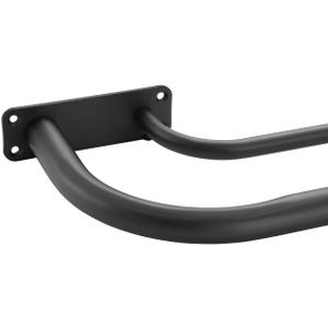 Double Curtain Rods Wrap Around, Double Rods Curtain Rods for Windows 28 to 48 Inch, Matte Black Room Darkening Double Curtain Rod, Heavy Duty Dual Curtain Rod Double Blackout Curtain Rod