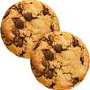 Unittype 2 Pcs 13.4" Chocolate Chip Cookie Pillows Round Throw Pillow Plush 3D Digital Print Funny Food Shaped Soft Stuffed Seat Pad Cushion for Halloween Bedroom Couch Sofa Chair Floor Decor Gifts