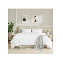 HOMTEC Duvet Insert Cotton Comforter Twin Size White Down Alternative Duvet Insert 100% Cotton Quilted Fluffy Comforter Lightweight All Season 4 Corner Tabs Durable Breathable Noiseless