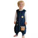 MICHLEY Toddler Sleeping Sack with Feet Newborn Infant Sleeveless Sleeping Bag 2-way Zipper Baby Wearable Blanket for Walkers,Dark Blue Owl,1-3T