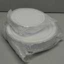 FOCUSLINE Silver Plastic Plates Set of 60, Disposable Plates with Silver Rim 30 Dinner Plates 10" and 30 Salad Dessert Appetizer Plate 7", Elegant Fancy Heavy Duty Wedding Party Plates