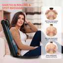 CuPiLo Back Massager for Pain Relief Deep Tissue - Shiatsu Massage Chair Pad for Back with Heat,Back Support Inflatable Flap Chair Massage,Gifts for Men Dad