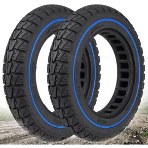 10 Inch Off Road Tires, 10x2.0 Solid Tire Replacement for Hiboy S2 Pro AOVOPRO ES80 Electric Scooter, 10x2/54-152 Replacement Tire, Honeycomb Tubeless Rubber Front Rear Tyre