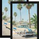 20x30 Poster Frame 2 Pack, 20 x 30 Picture Frame for Posters and Art Prints, Horizontal or Vertical Wall Mounting (Black)