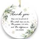 6 x Thank You Gifts for Women 2025 - Thank You Christmas Ornament, Appreciation Gifts for Friends, Coworkers, Mom, Unique Retirement Gift for Bosses, Mentors, Coach