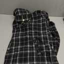 Dokotoo Womens Plaid Shacket Jacket Long Sleeve Button Down Fleece Hooded Jackets Warm Coat, 

Size-XL