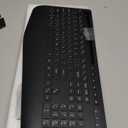 Wireless Keyboard and Mouse Combo - 9 Backlit Effects, RGB, Ergonomic Wrist Rest, Phone Holder, 2.4G Full Size, Rechargeable, Sleep Mode, Quiet Keyboard Set for Computer, PC, Laptop, Mac, Windows (Classic Black)