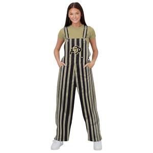 FOCO Women's Colorado Buffaloes NCAA College Logo Sideline Spirit Bib Overalls, Team Color Medium