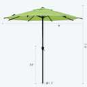 Abba Patio 9FT Lyon Outdoor Patio Umbrella Outdoor Table Umbrella with Crank Market Umbrella 8 Sturdy Ribs UV Protection Waterproof and Push Button Tilt for Garden Deck Backyard Pool,Lime