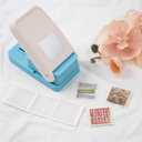 BAOFALI Stamp Puncher 1.5x1.5inch Large Square Postage Stamp Punch |Stamp Hole Puncher| Scalloped Rectangle Lever Action Paper Punches for Crafting Scrapbooking DIY Card Making Arts Crafts Supplies