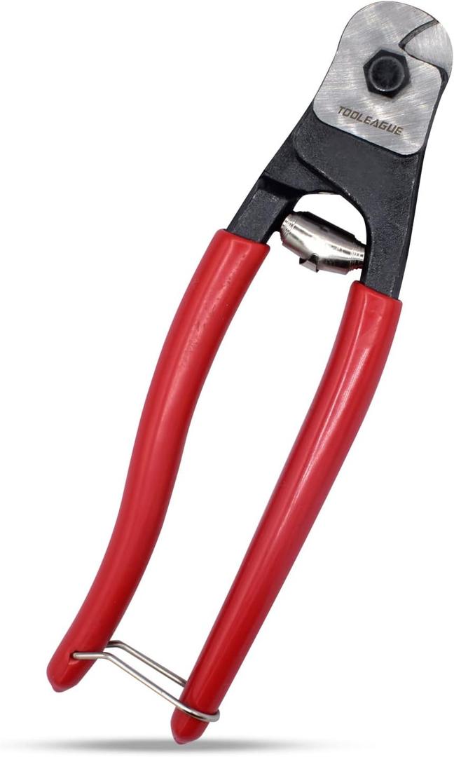 TOOLEAGUE Heavy Duty Cable Wire Cutters, 8 Inches Stainless Steel Wire Rope Cutter for Cable Deck Railing, Decking, Wire Seals,Aircraft Bicycle