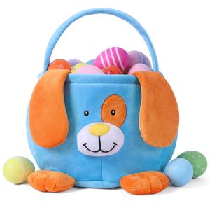 Easter Bunny Baskets for Kids, Egg Hunt Bags Plush Rabbit Bucket Easter Gifts for boys and girls