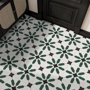 Alow Peel and Stick Flooring, Peel and Stick Floor Tile Waterproof,Flower Self-Adhesive Vinyl Flooring Suit for Bathroom,Kitchen, Bedroom, Office, RV and Living Room(11.8x11.8in,10pcs) (Star)