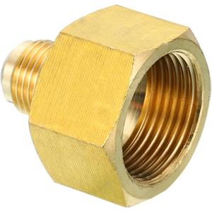 Patikil 3/4 Inch Female to 3/8 Inch Male Flare Brass Adapter, Flare Fitting for Air, Gas Line and Refrigeration, HVAC