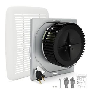 Upgraded 696N-R02 B Unit Bathroom Exhaust Fan and Cover Kit – 70 CFM 3.0 Sone Quiet Bathroom Ceiling Fan Fit 663-G/J/H, 670-G/J/H, 671-G/J/H, 688-G/J/H/K, 689-G/J/K, S97012026 Bathroom Vent Fan