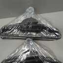 Heavy Duty Plastic Hangers 50 Pack with Non-Slip Design,0.2 Inches Thick,360Swivel Hook Space Saving Organizer for Bedroom Closet,Shirts,Pants,Strong Enough for Coat(Black- S Shaped)