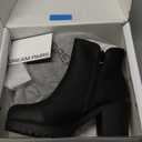 DREAM PAIRS Women's Ankle Boots Chunky Heel Platform Fall Heeled Short Booties Shoes (7, Black/Pu)