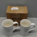 Number Large Coffee Mug Set of 2, Tall White Ceramic Coffee Cup, 20 oz Mug for Coffee, Cocoa, Latte, Milk, Tea (5-1xbkkfb-2pc)