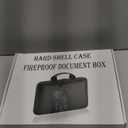 Fireproof Document Box with Combination Lock, Hard-Shell Fireproof File Organizer for Legal Documents, Laptop, Valuables & Important Papers, 13-Pocket Accordion File Folder