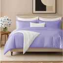 Duvet Cover Full Size Set - Extra Soft Full Size Duvet Cover 80 x 90 with 2 Pillow Shams - Hotel Luxury Easy Care and Fade Free with Zipper Closures & Ties - Comfy Breathable Bedding Set (Lavender) (36 - Lavender (No Comforter))