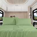 Cottington Lane 4 Piece Three Quarter 48 x 75 Size Sheet Set, Hotel Quality Bedding Ultra Soft Microfiber 8 to 12 Inch Deep Pocket Bed Sheets, Sage