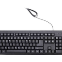 Combo Set iMicro KB-US0803 104-Key Wired USB English Keyboard and LogiTech Mouse (Black)