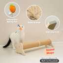 PETKARAY Horizontal Scratching Post, 30" Sisal Cat Scratch Post, Large Cat Scratcher with Spring Toy, Protect Furniture for Indoor Kitten