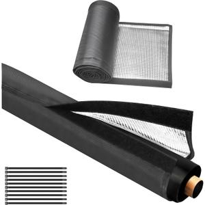 5 Layers HVAC Line Insulation wrap Cover 78.7x10in for Outside Universal ac Covers Copper Pipe Set Waterproof with 600D Oxford Reflective Foil, Prevents Freezing & Condensation for Mini Split