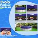 Evoio 10ft Winter Round Pool Cover for Above Ground Pools 10 ft by 30 Circle Pools Covers for Inflatable Hard Metal Frame Swimming Pool or Hot Tub, 10 Feet Heavy Duty Blanket Cover (10 Foot)