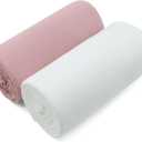 Newborn Photography Props Baby Photo Props Wrap Blanket for Baby Boys Girls(Blush&Ivory)