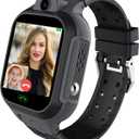 4G Kids Smart Watch GPS Tracker - Smartwatch with Two Way Call Video Calling Voice Chat SOS Class Mode Stopwatch Pedometer Games Wi-Fi Touch Screen Alarm Clock Smartwatches for Boys Girl (Black)