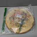 MAQIKA Vintage Floral Framed Wall Art Decor, Botanical Canvas Prints, Farmhouse Flower Round Wall Hanging, Boho Wall Art for Living Room Bedroom Kitchen, 10x10 Inch