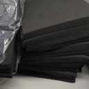 Focusound 52 Pack Acoustic Foam Panels 1" x 12" x 12" Sound Proof Foam Panles Soundproofing Noise Cancelling Wedge Panels for Home Office Recoding Studio with 300PCS Double-Side Adhesive