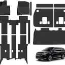 Tongama-Floor Mats for 2025 2026 Kia Carnival Hybrid 8 Seats(Not for Gas/7 Seats), All Weather TPE Floor Liners & Trunk Mat & Backrest Mats & Door Sill Guards for Kia Carnival Hybrid Accessories