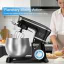 Electric Stand Mixer, Kitchen Mixer 6.5-Quart Tilt-Head, 6 Speeds with Dough Hook, Whisk, Beater, and Splash Guard, Stainless Steel Bowl for BakingPerfect for Baking Bread, Cookies, Cakes