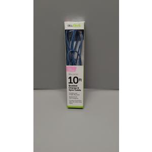 Braided Charge& Sync Cable. For Apple Lighting. 10ft