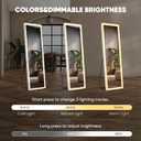 16"x60" LED Full Length Mirror with Stand, Full Body Wall Mirror