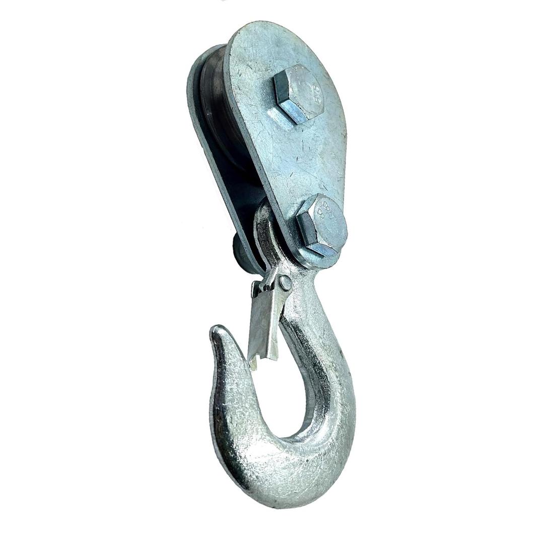 1 Ton Pulley with Hook Snatch Block Pulley - Heavy Duty Winch Pulley Block for Rope and Cable Lifting, Heavy Duty Pulleys for Lifting（1pcs）