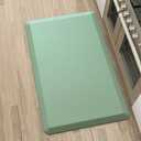 More Dcor Anti Fatigue Kitchen Floor Mat, Standing Desk Mat, Double Pack, Non Slip, Waterproof - 0.47 Inches Thick - Rug Sizes 17.3" x 28" and 17.3" x 59" - Mint Green