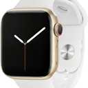 Compatible with Apple Watch Bands for Women Men, Silicone Sport Strap Waterproof Wristband for iWatch,  Size:44mm/45mm/46mm/49mm/42mm(Series 3 2 1) (White)