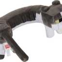 Mattel Minecraft Purring Sounds Neck Pillow, Cat Plush Toy with Sound for Travel, Comfort & Play