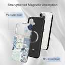 Compatible for iPhone 13 Pro Case Compatible with MagSafe [6ft Drop Tested] Rugged Shockproof Protective Phone Case for Women Men Summer Coastal Sea Shell Ocean Collage Blue Aesthetic Design