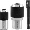 Tap Socket Set, 2pcs Tap Sockets With 1pc 3/8" Socket Adapter, Adjustable Taps Extractor Tool, Durable Threading-Tap Extractors for Taps Reamers Screw Extractors(COLOR:Black)