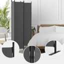 Room Divider, 4 Panel Folding Screen, 88” Portable Separating 3 Feet(Grey)