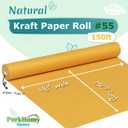 PerkHomy Orange Kraft Paper Roll 48" x 1,800" (150') for Gift Wrapping Bouquet Flower Art Painting Craft Writing Packaging Shipping 80GSM 55LB (Orange, 48" x 150')