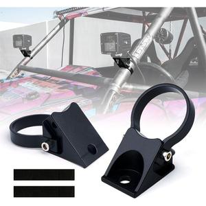 Xprite 2 Inch Roll Bar Mounting Brackets, Universal Adjustable LED Light Bar Brackets, Roll Cage & Bull Clip Holder for UTV ATV Can Am Maverick X3 Polaris RZR XP and More Models
